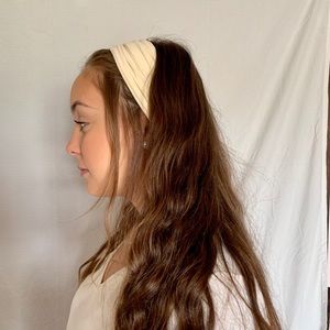 Super soft cream headband